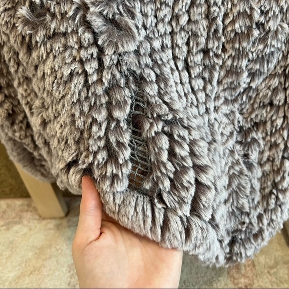 Avec Les Filles Faux Fur Moto Jacket Small - Picture 4 of 7